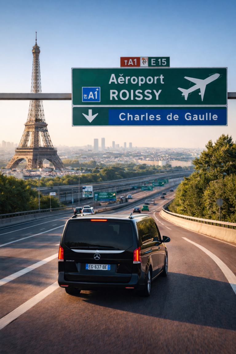 Transfert vtc van aeroport paris Roissy-Charles-De-Gaulle