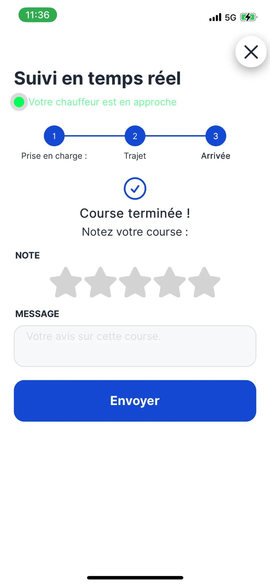 Facture automatique course vtc aeroport