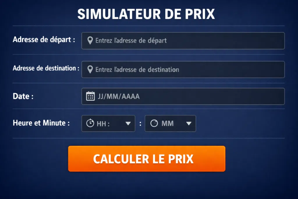 Simulateur prix VTC tourisme Paris — calculez tarif city tour chauffeur privé