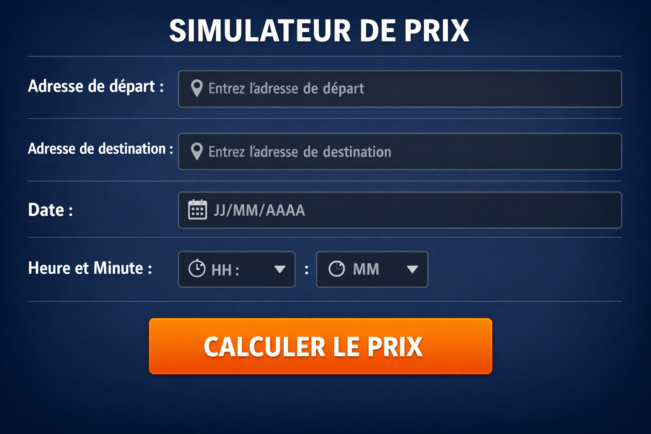 Simulateur de prix van aéroport Paris