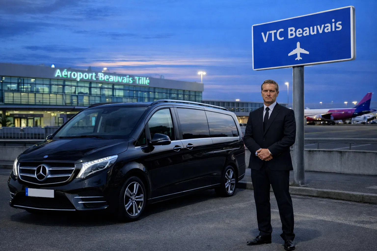 VTC Disneyland Paris vers Beauvais-Tillé BVA — trajet famille