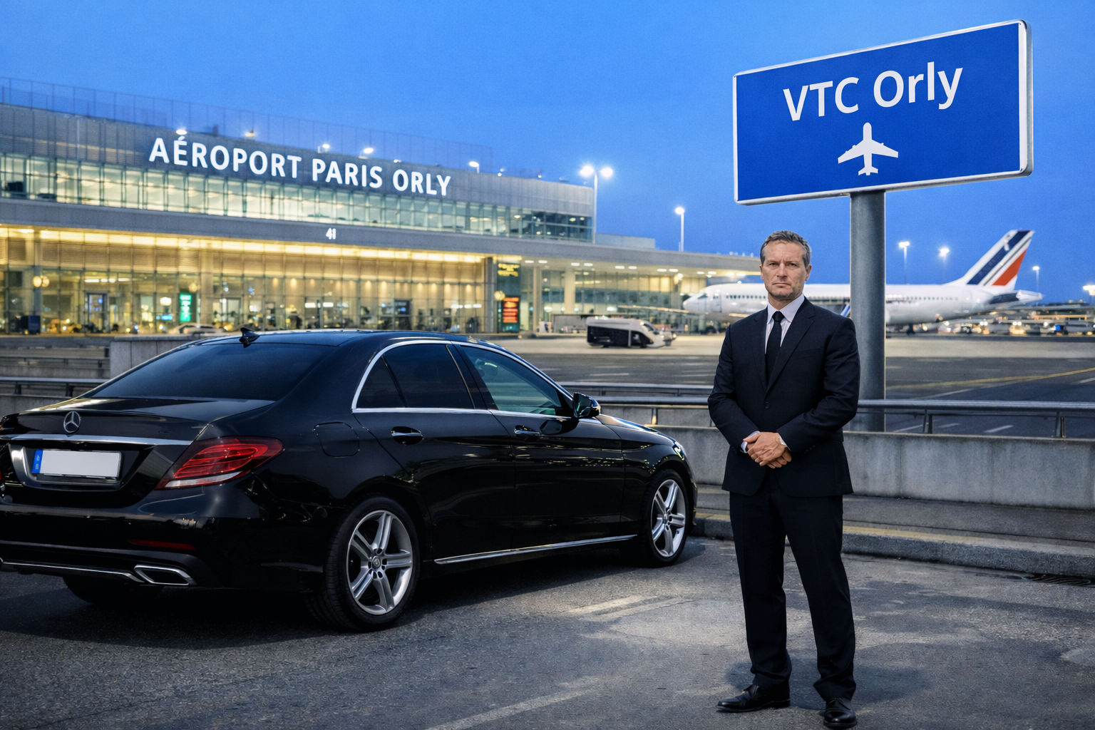 VTC aéroport Orly Paris — terminaux T1 T2 T3 T4
