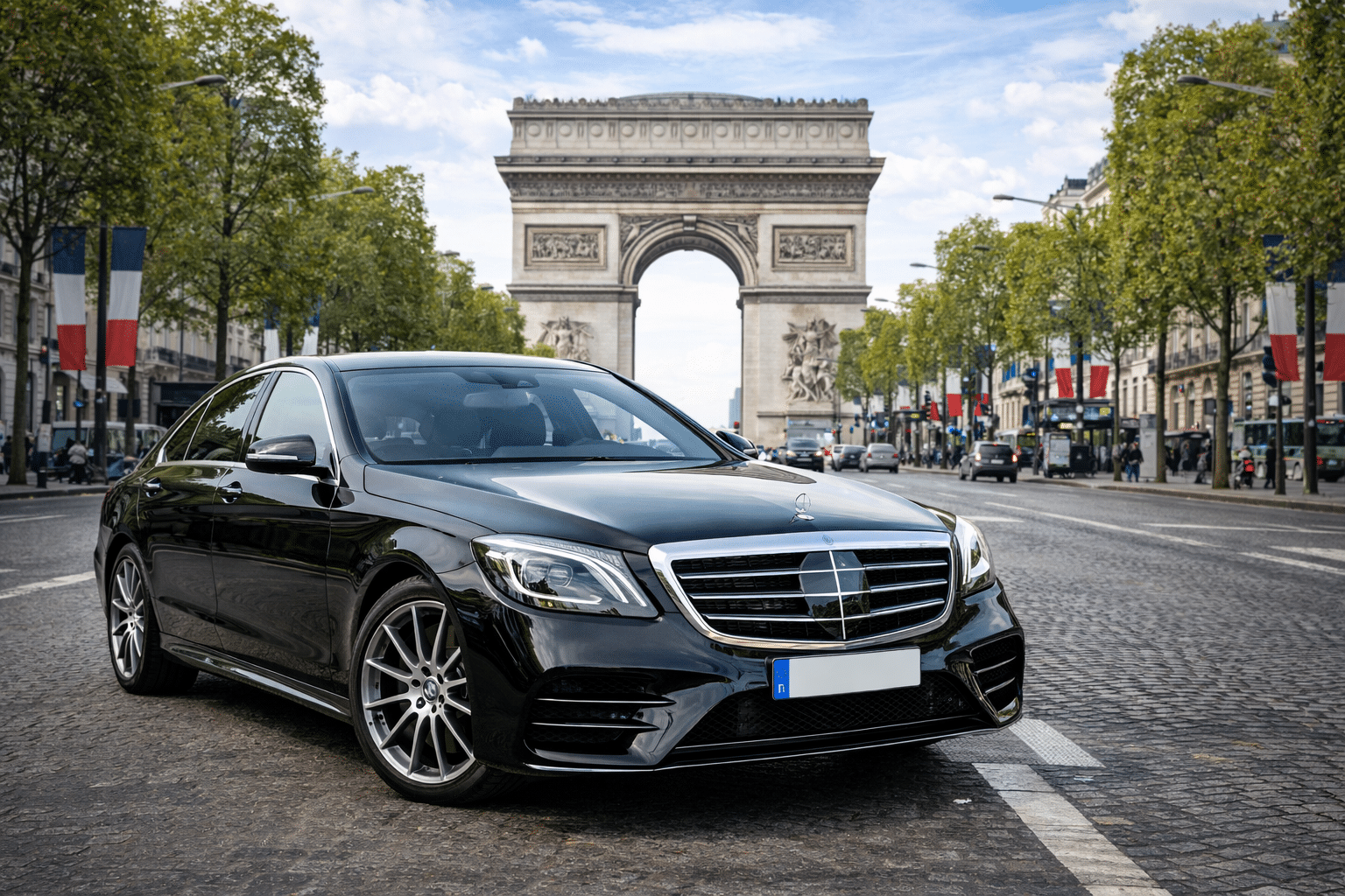 VTC Paris chauffeur privé Champs-Élysées — service 24h/24 VTC AEROPORT