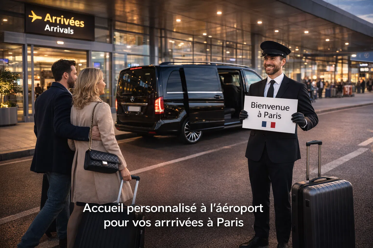 Chauffeur privé VTC AÉROPORT PARIS prix fixe garanti tarif transparent depuis 2016