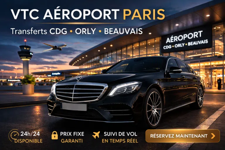 Chauffeur VTC Aéroport Paris accueillant un client pour un transfert privé