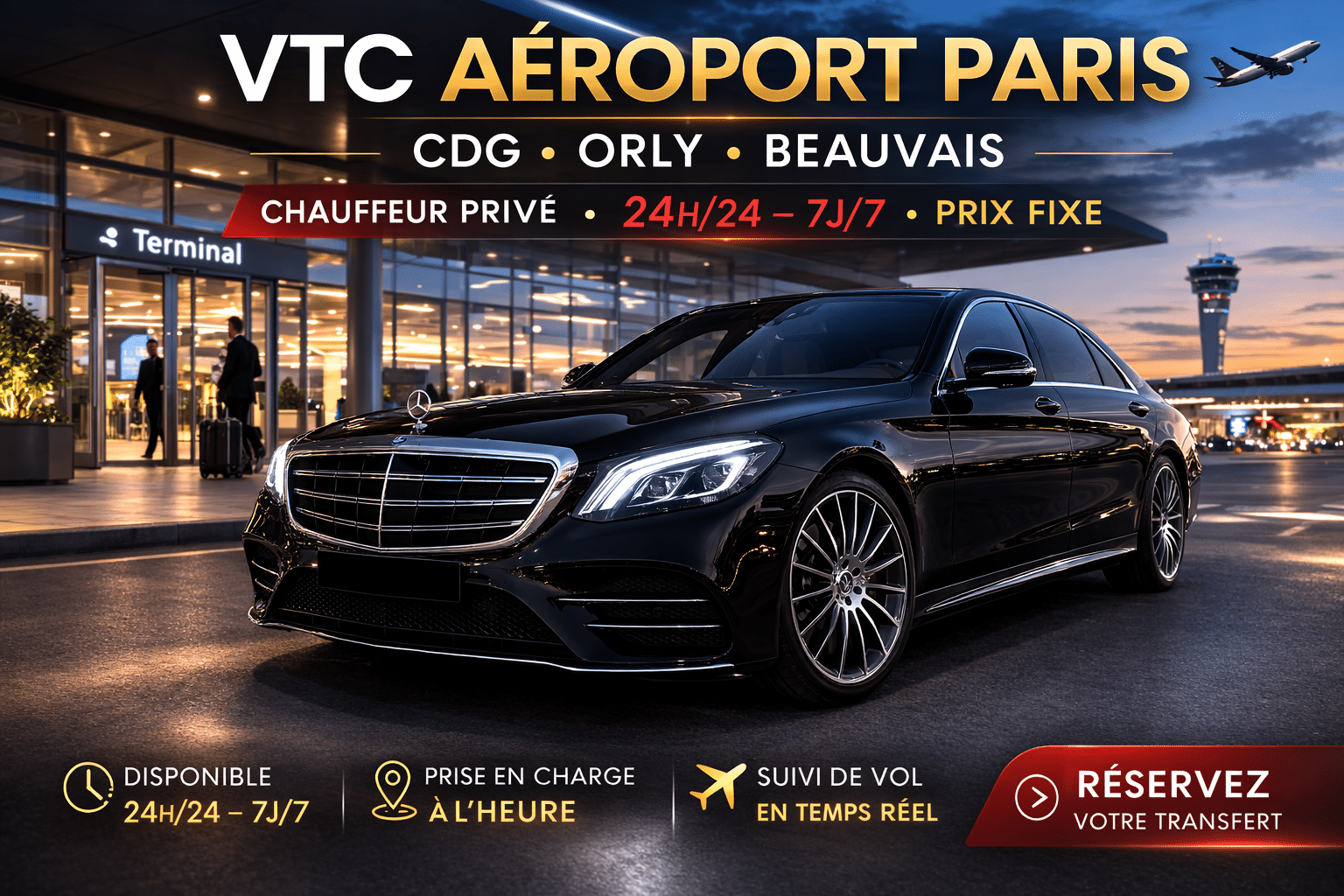 berline mercedes vtc aeroport paris chauffeur prive