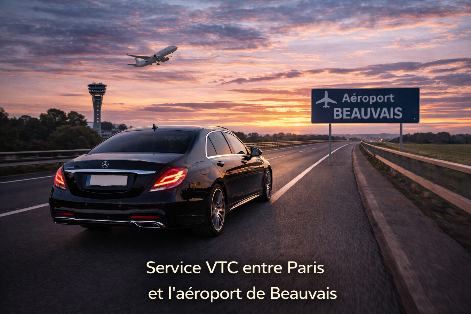 VTC Paris Beauvais — transfert chauffeur privé aéroport Beauvais-Tillé